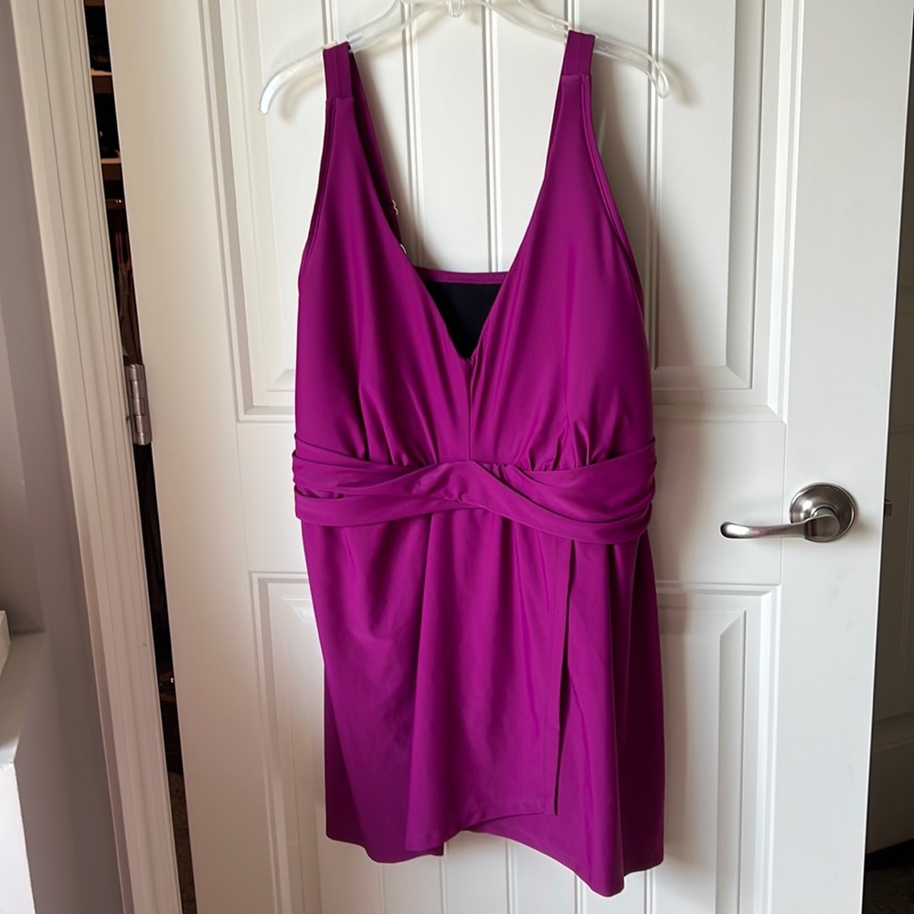 Catherine’s plus size hot pink one piece bathing suit